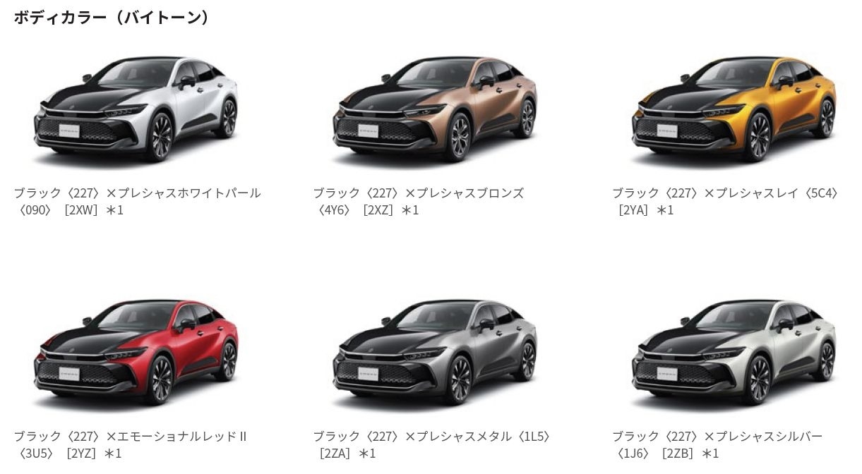 トヨタ 新型クラウンセダン カラーサンプル ミニカー 1/30 プレシャス